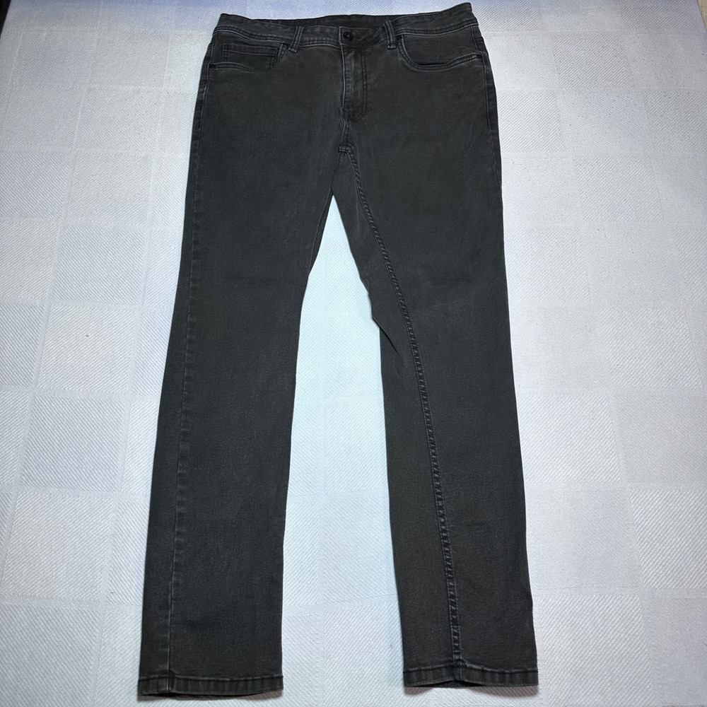 The Perfect Jean NYC Jeans Mens 34x32 Skinny Fit Stretch Black Wash‎ Modern